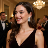 CUBIC ZIRCONIA COLLECTION - CRYSTAL DROP EARRINGS - CZER927 SILVER 