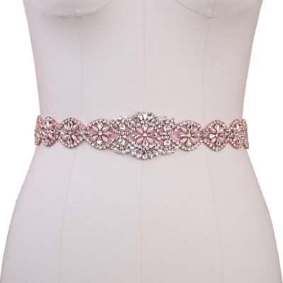 Sweetest Ending Silver Rhinestone and Pearl Bridal Belt