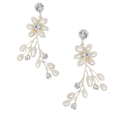 ATHENA COLLECTION - DAINTY FRESHWATER PEARL EARRINGS - CZER639