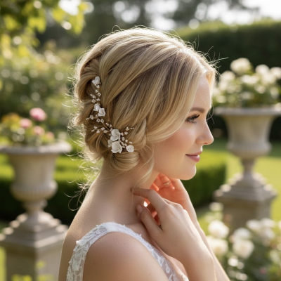 ATHENA COLLECTION - EXQUISITE BOUQUET HAIR PIN SET - (PIN 83) GOLD