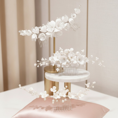 ATHENA FLORAL COMB COLLECTION - SILVER