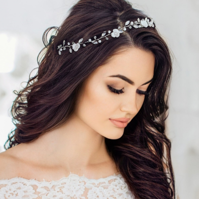 ATHENA COLLECTION - HARMONY HAIR VINE - HP223 SILVER