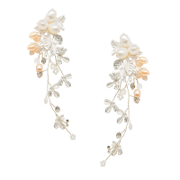 ATHENA COLLECTION - CASCADE OF PEARL EARRINGS - CZER654