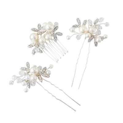 ATHENA COLLECTION - DAINTY HAIR PIN SET - HAIR PIN 70 SILVER