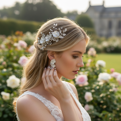 ATHENA COLLECTION - LUXE FLORAL COLLECTION - SILVER 