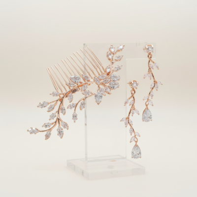 CUBIC ZIRCONIA COLLECTION - CAPTIVATING VINE SET - ROSE GOLD