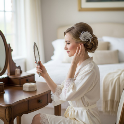 ADORIA LUXE FEATHER HEADPIECE - SASSBHP-14 (ROSE GOLD)