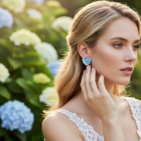 ATHENA COLLECTION - BLUE ORCHID EARRINGS - CZER938