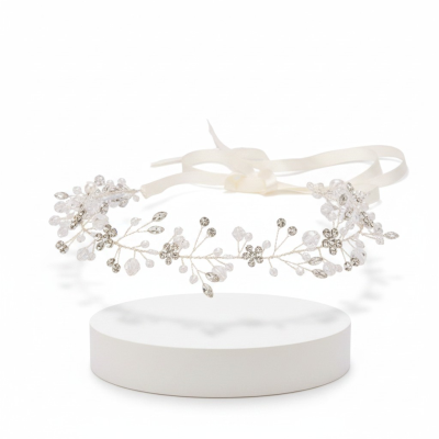 ATHENA COLLECTION - LUSH CRYSTAL HAIR VINE- HP191 SILVER