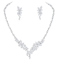 CUBIC ZIRCONIA COLLECTION - CRYSTAL ALLURE NECKLACE SET - CZNK228