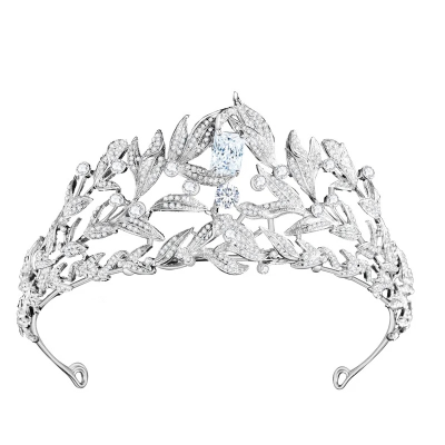 CUBIC ZIRCONIA COLLECTION- CATHERINE INSPIRED HEADPIECE - AHB175 SILVER