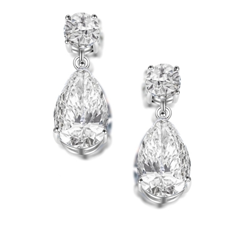 Cubic Zirconia Collection - Simulated Diamond Drop Earrings - Czer598 ...