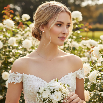 CUBIC ZIRCONIA COLLECTION - STAINLESS STEEL NECKLACE - SSNK (SS265) SILVER