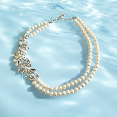 ATHENA COLLECTION - ENCHANTING PEARL NECKLACE - SILVER - SAMPLE9