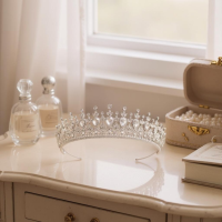 CUBIC ZIRCONIA COLLECTION - EXQUISITE RADIANCE TIARA - AHB233