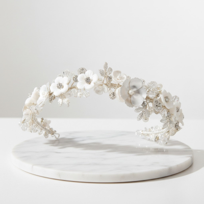 ATHENA COLLECTION - LUXE HEADBAND - SILVER AHB96