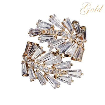  GATSBY GLITZ ADJUSTABLE RING -R2  GOLD