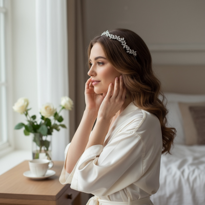 CUBIC ZIRCONIA COLLECTION - EXQUISITE CRYSTAL HEADBAND - AHB228