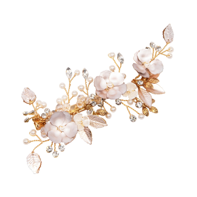 ATHENA COLLECTION - LUXE FLORAL HAIR CLIP - CLIP760 GOLD