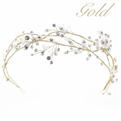 ATHENA COLLECTION - VINTAGE VINE HEADPIECE - HP239 GOLD