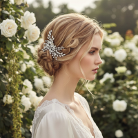 ATHENA COLLECTION - CRYSTAL BURST HAIR CLIP - CLIP 781 SILVER 