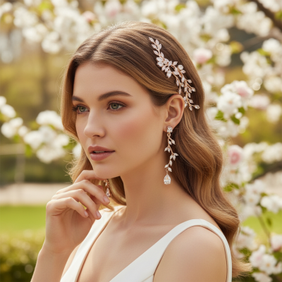 CUBIC ZIRCONIA COLLECTION - CAPTIVATING VINE SET - ROSE GOLD