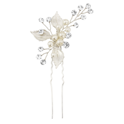ATHENA COLLECTION - BEJEWELLED ROMANCE HAIR PIN - (SILVER) PIN31