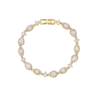 CUBIC ZIRCONIA COLLECTION - CRYSTALLURE BRACELET - BR133 GOLD