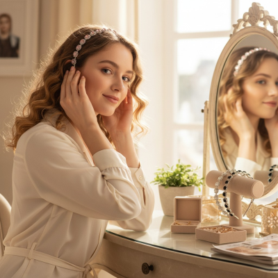 ATHENA COLLECTION - CRYSTAL HEADBAND SET - DAINTY DIVA  AHB236