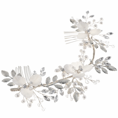 ATHENA COLLECTION - ENCHANTING  VINE COMB - HC294 SILVER 