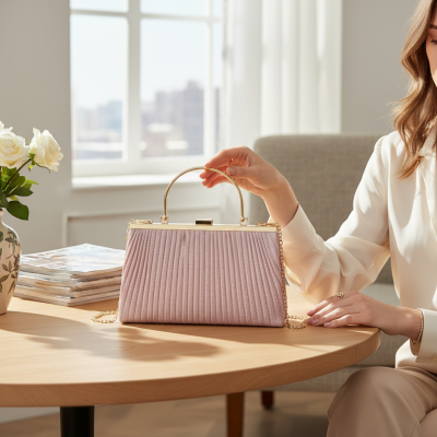 ATHENA COLLECTION - GLITTER BAG - PINK