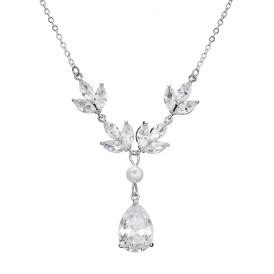CUBIC ZIRCONIA COLLECTION - ENCHANTMENT CRYSTAL NECKLACE - CZNK166