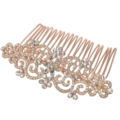 ATHENA COLLECTION - VINTAGE CHIC SCROLL COMB - ROSE GOLD SAMPLE 36