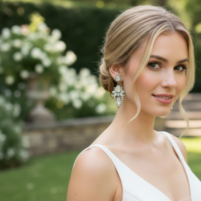 ATHENA COLLECTION - VINTAGE LUXE EARRINGS - CZER892 GOLD