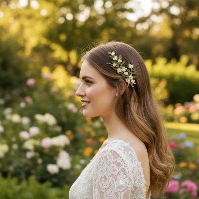 ATHENA COLLECTION - CHIC FLORAL HAIR CLIP - CLIP 779