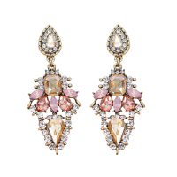 ATHENA COLLECTION - VINTAGE LUXE EARRINGS - LIGHT ROSE - CZER892 PINK  