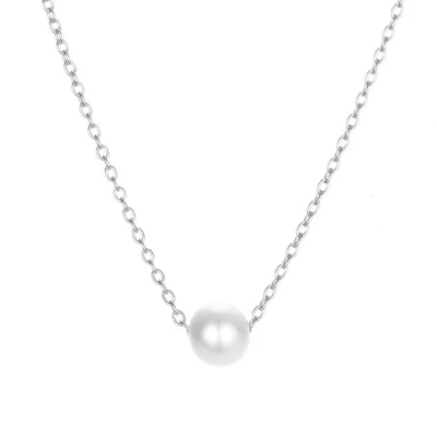 ATHENA COLLECTION - CHIC PEAR NECKLACE - CZNK210 SILVER