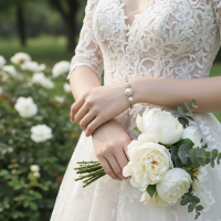 CUBIC ZIRCONIA COLLECTION - FRESHWATER PEARL BRACELET -925 SILVER