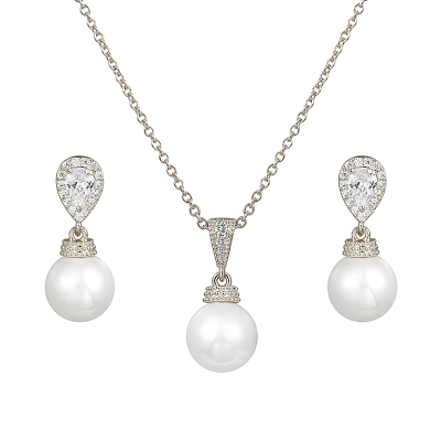 ATHENA COLLECTION - CHIC PEARL NECKLACE SET - NK122