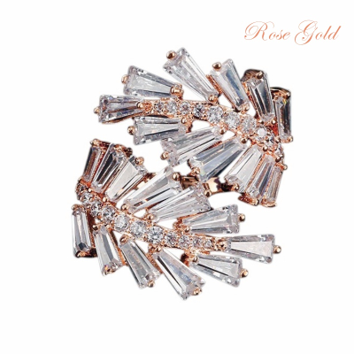   GATSBY GLITZ ADJUSTABLE RING -R2  ROSE GOLD 