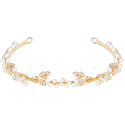 ATHENA COLLECTION - DIVINE VINE HEADBAND - AHB170 GOLD