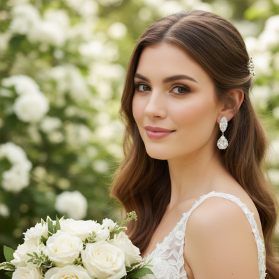 CUBIC ZIRCONIA COLLECTION - STARLET CHIC CLIP ON EARRINGS - CZER903 SILVER 