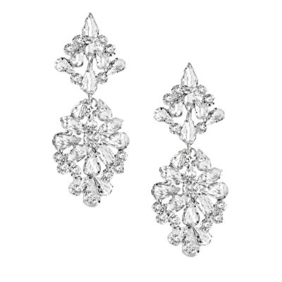 ATHENA COLLECTION - STARLET EXTRAVAGANCE EARRINGS - CZER758 SILVER 
