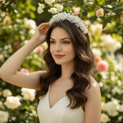 ATHENA COLLECTION - BEJEWELLED HEADBAND - AHB216 SILVER