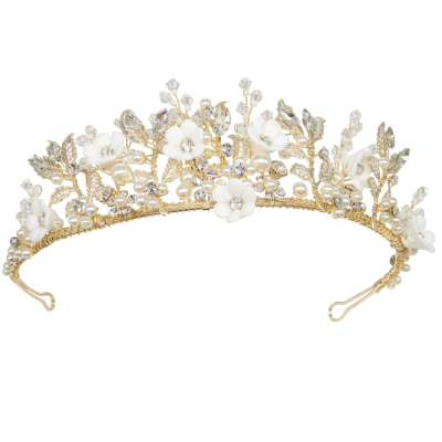 ATHENA COLLECTION -  ALLURE LUXE TIARA - GOLD  AHB140