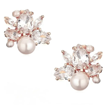 CUBIC ZIRCONIA COLLECTION - SPARKLE GEM EARRINGS - CZER731 ROSE GOLD