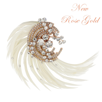 ADORIA LUXE FEATHER HEADPIECE - SASSBHP-14 (ROSE GOLD)