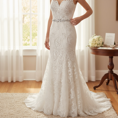 ATHENA COLLECTION - DAINTY CRYSTAL BRIDAL BELT - BELT40 