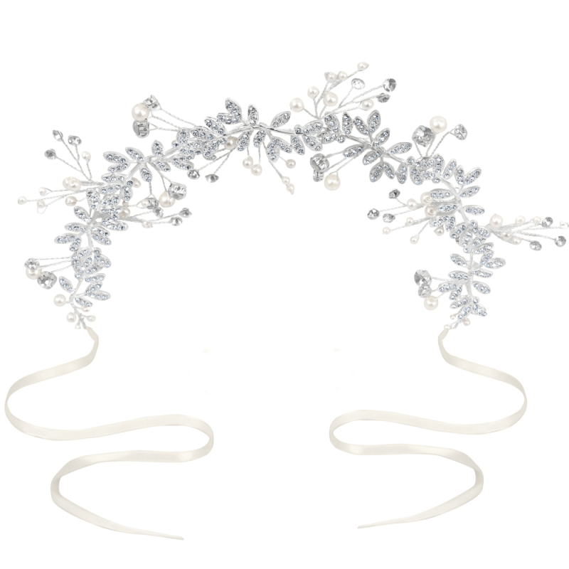 Athena Collection Crystal Sparkle Hair Vine Hp237 Silver Athena