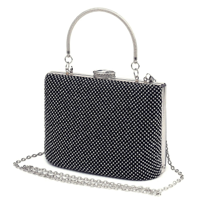 STARLET LUXE - CRYSTAL BAG JET BLACK